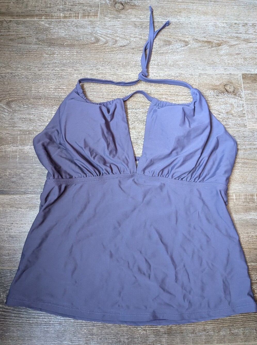 Envya Swimwear Plus Size 2X Periwinkle Halter Plunge Tankini